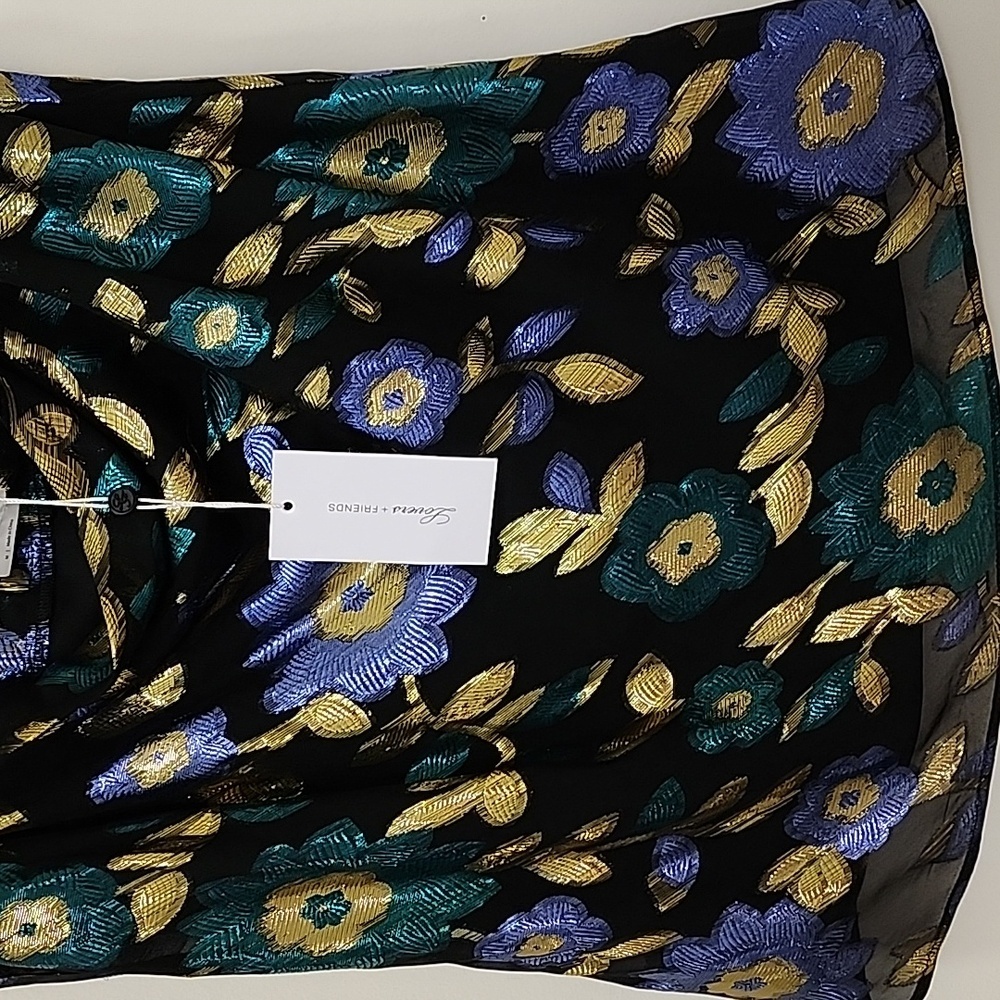 NWT Lovers and Friends Baby Doll Metallic Floral Rhode Cami Tank Top Size Medium - Picture 16 of 16